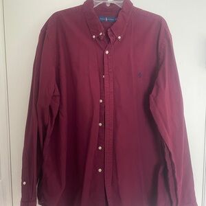 Ralph Lauren Red Casual Button Down Shirt